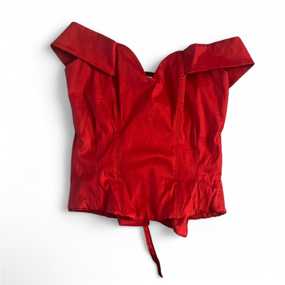 Red Corset Top Vintage - Picture 1 of 2